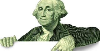 George Washington Pointing Downward